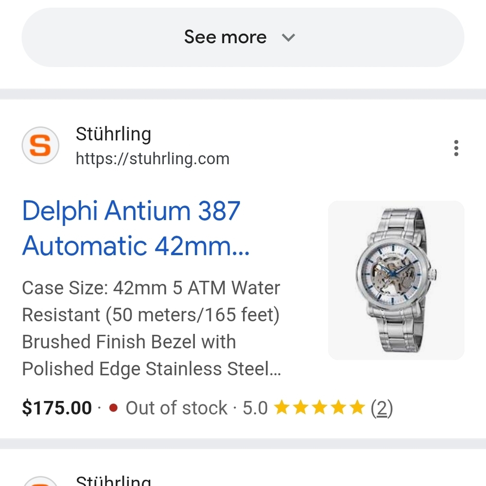 Stuhrling Original Silver Automatic Watch